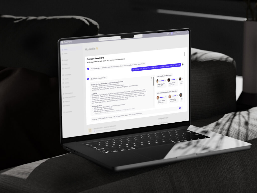 Beamery announces TalentGPT: the world’s first-ever Generative AI for HR